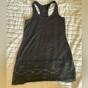 Long tank with lace hem size medium